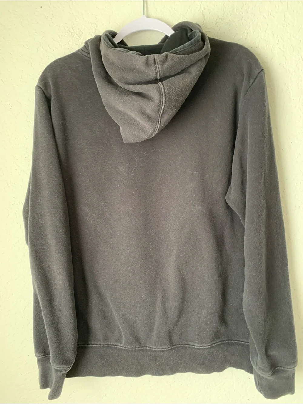 The North Face Men's Charcoal Pullover Hoodie with Large Logo Size M